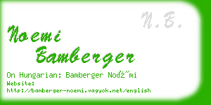 noemi bamberger business card